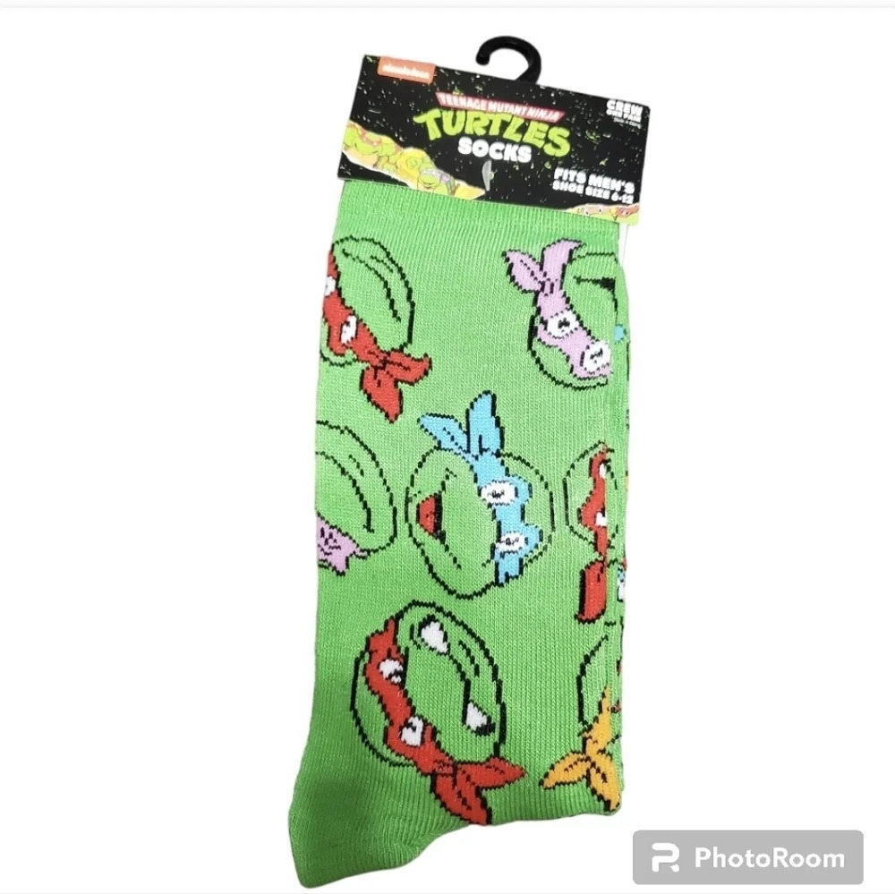 NWT Nickelodeon Teenage Mutant Ninja Turtles Men's Crew Socks 6-12